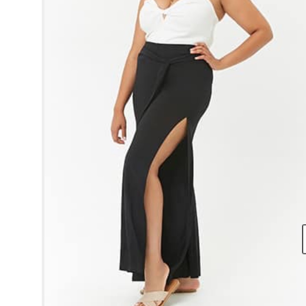 Plus size split leg pants